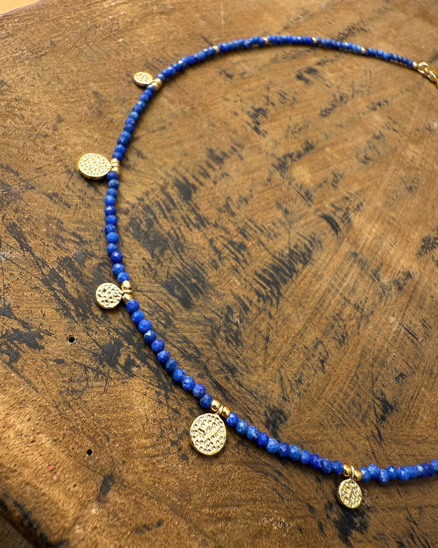Azure Echo Necklace – Lapis & Gold