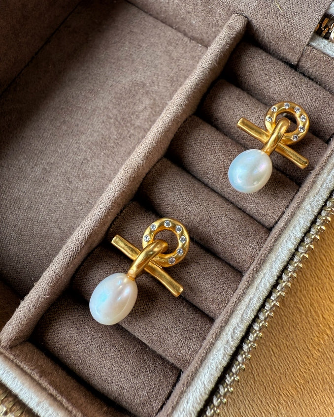 Pearl Orbit Earrings