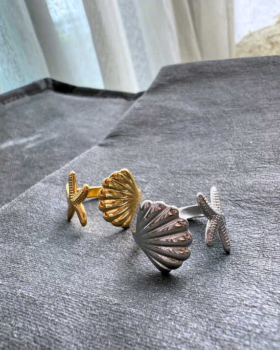 Shell & Starfish Ring