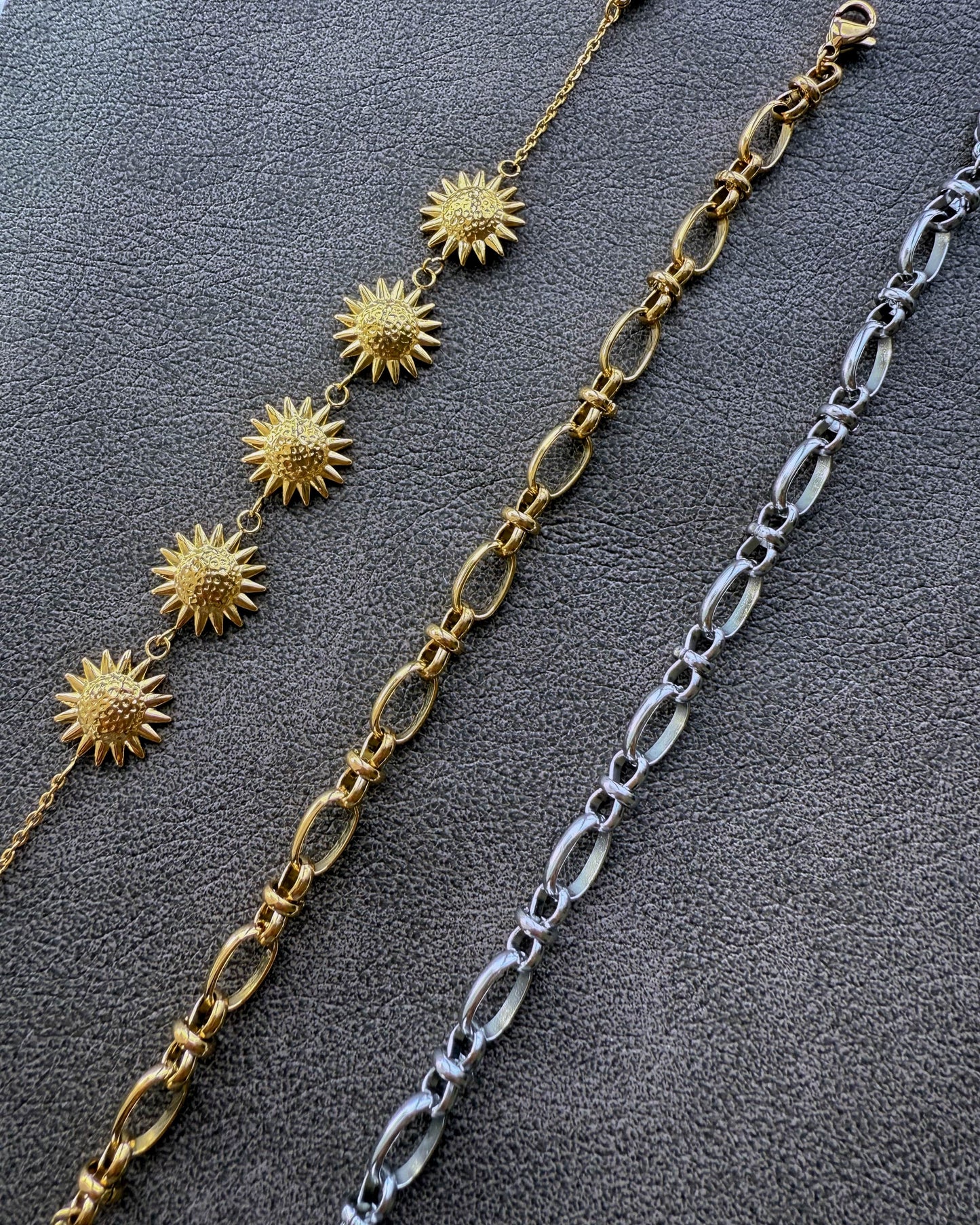 Orbit Link Chain Bracelet – Gold / Silver
