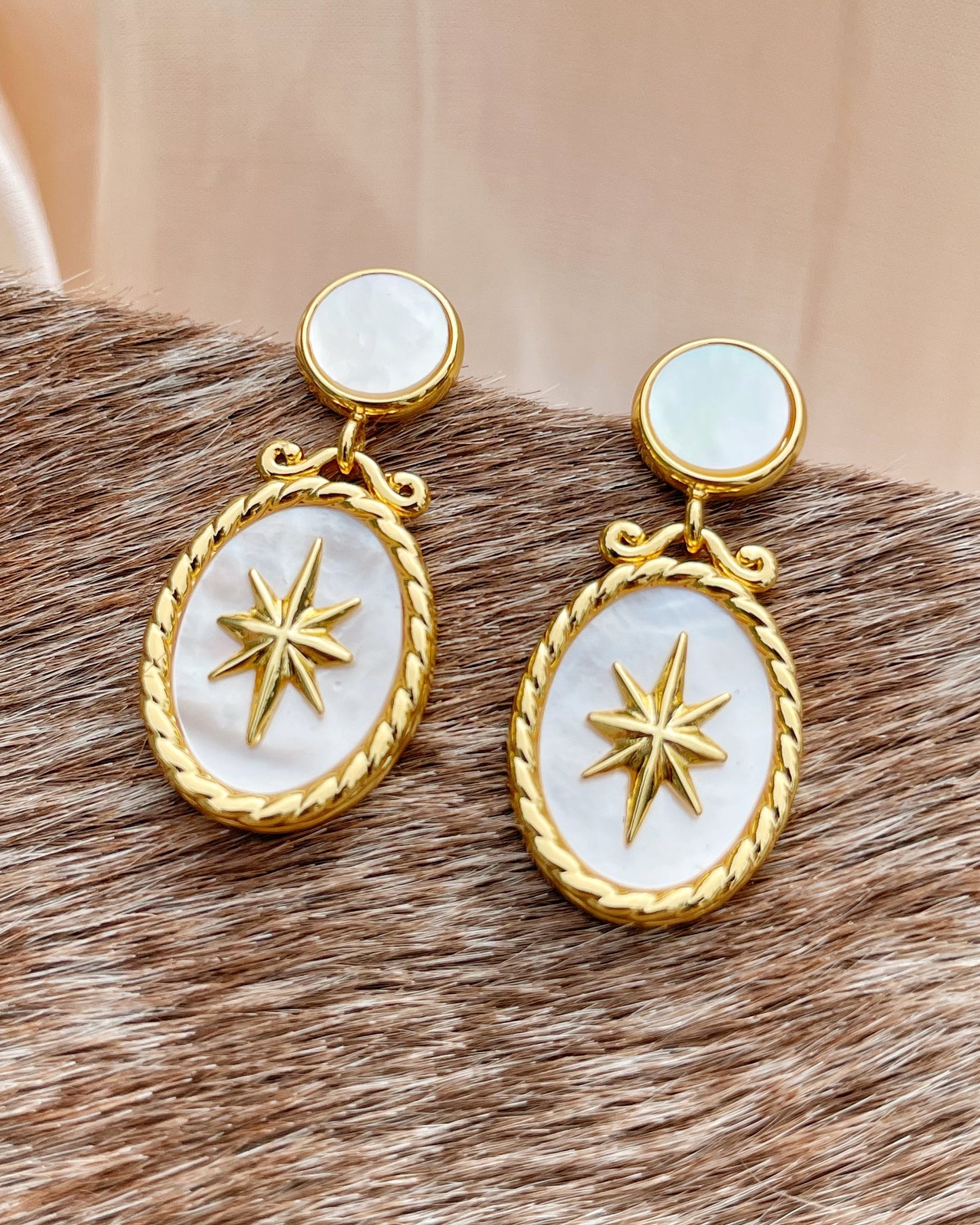 Mother of Pearl Star Earring