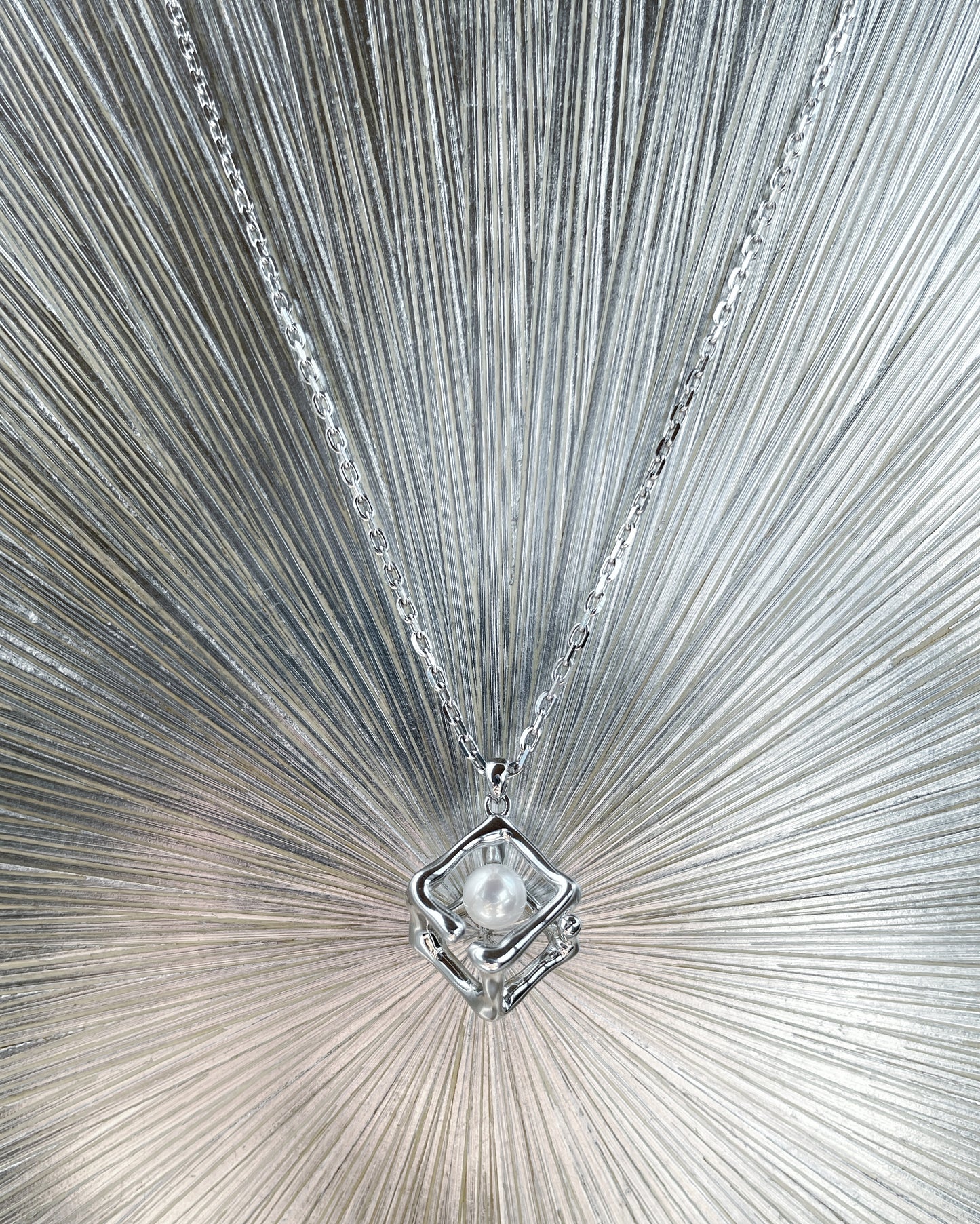 Cube Freshwater Pearl Necklace