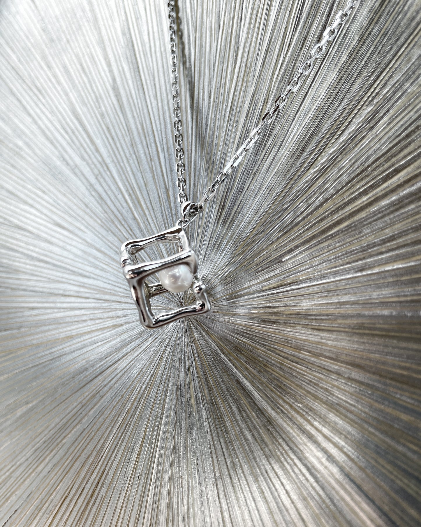 Cube Freshwater Pearl Necklace