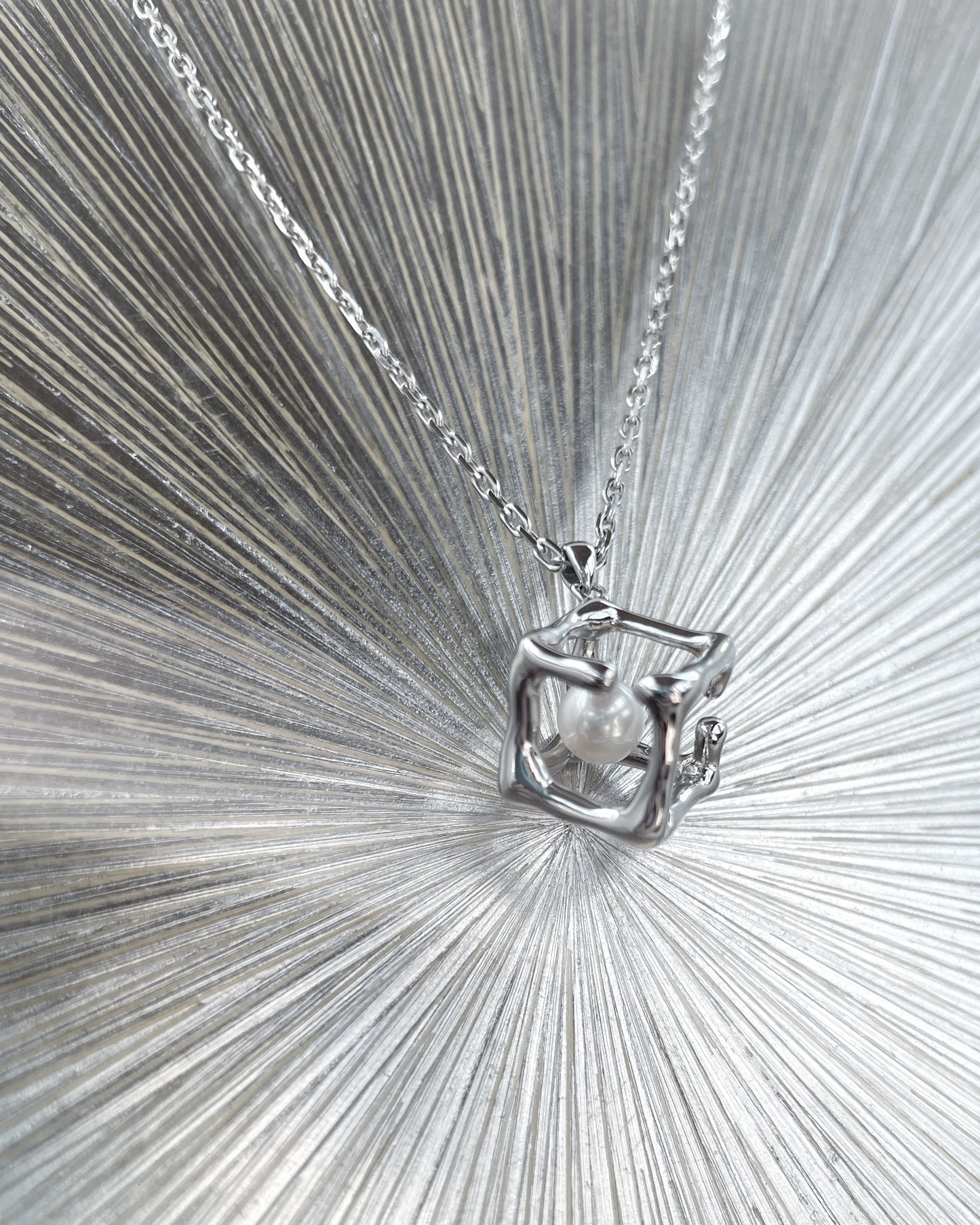 Cube Freshwater Pearl Necklace