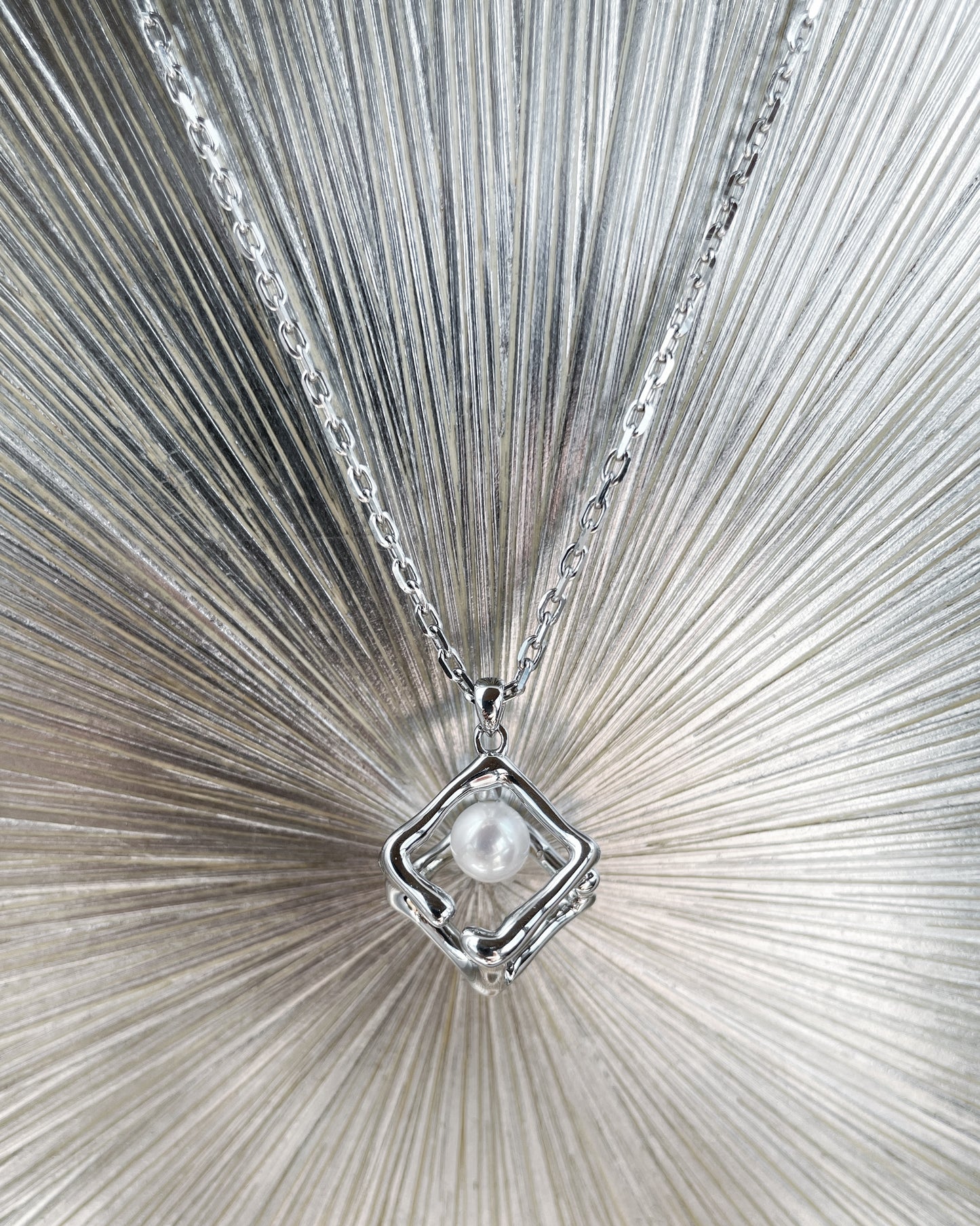 Cube Freshwater Pearl Necklace