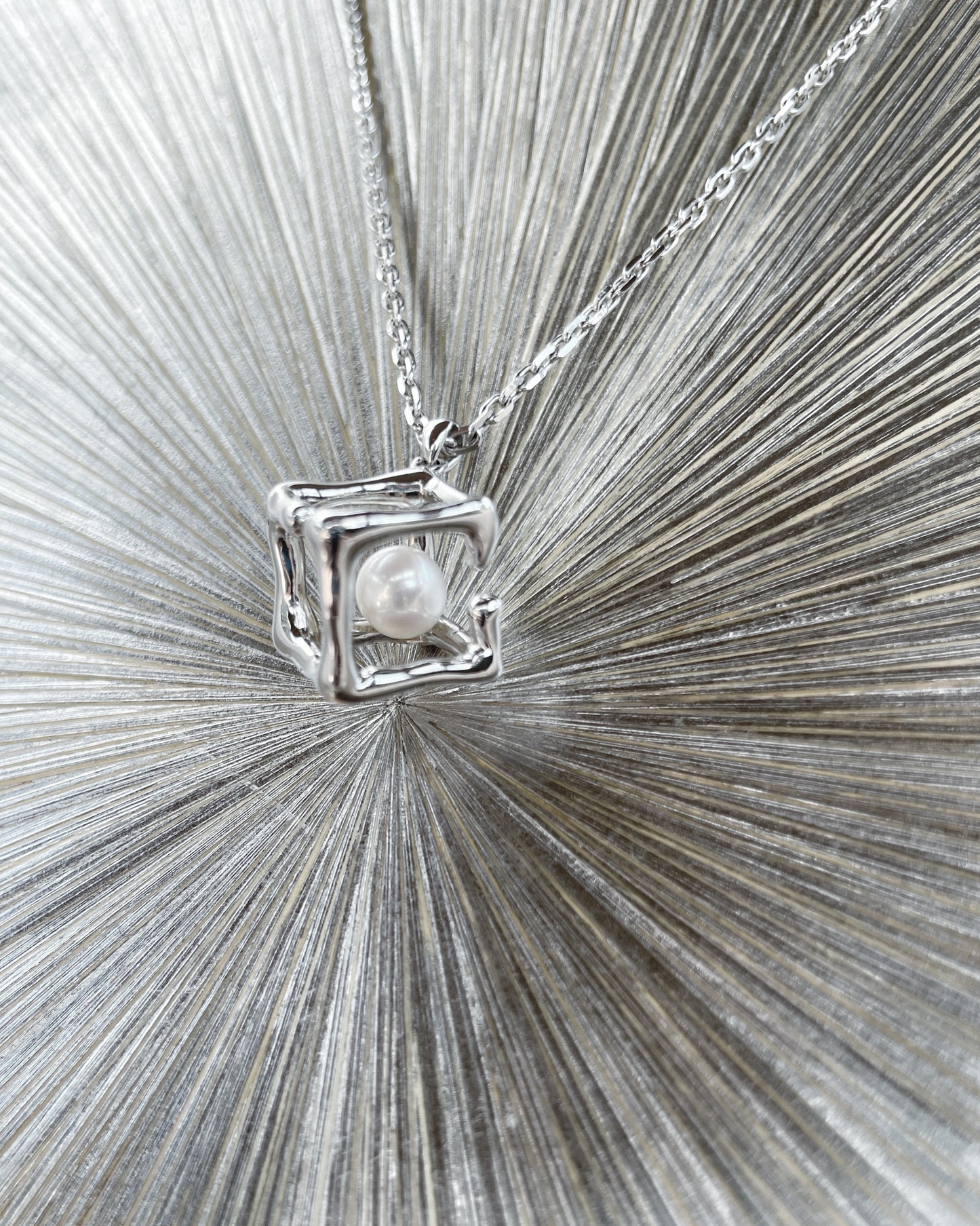 Cube Freshwater Pearl Necklace