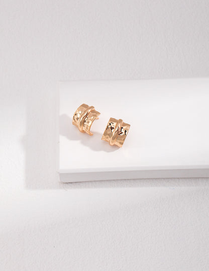 Hammered Pattern Earring