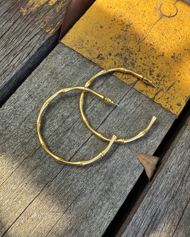 Bamboo Hoop Earrings