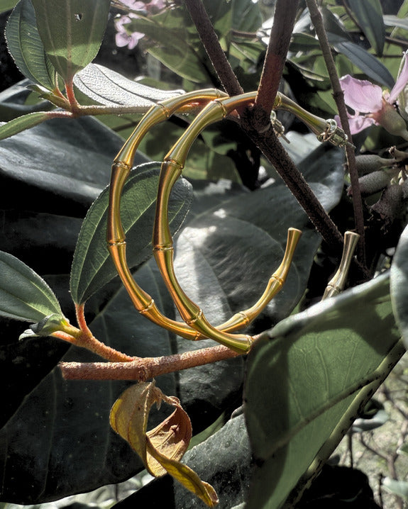 Bamboo Hoop Earrings