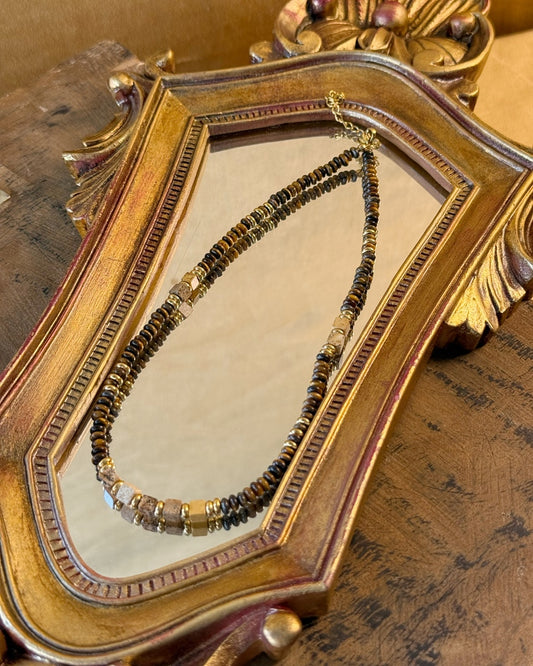 Earth Pulse Necklace – Tiger’s Eye Glow