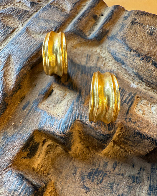 Golden Fold Hoops