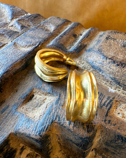 Golden Fold Hoops