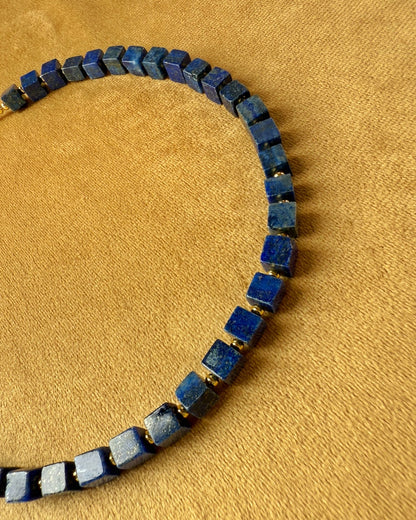 Lapis Cube Power Necklace