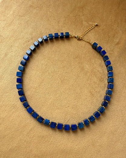 Lapis Cube Power Necklace