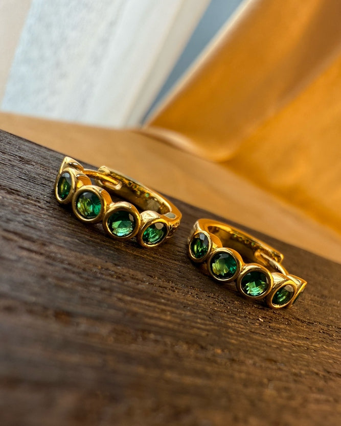 Emerald Gleam Hoops