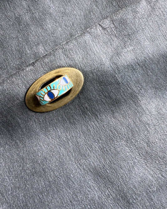 Azure Eye Enamel Ring