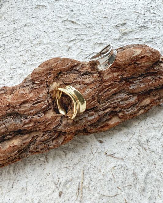 Sculptural open ring with fluid curves – Refla Driftform Ring