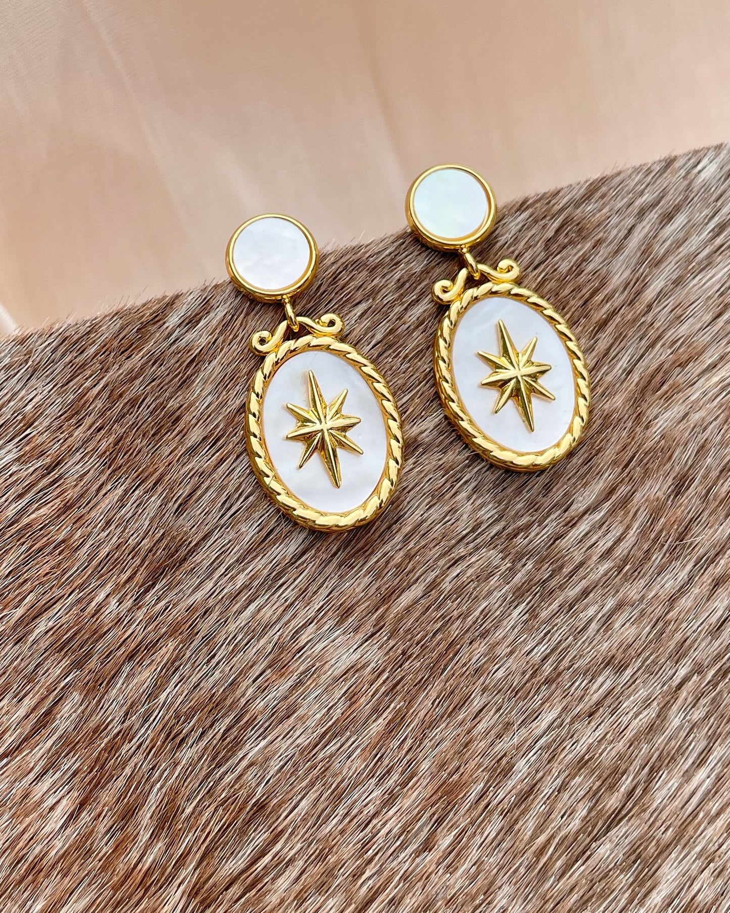 Mother of Pearl Star Earring