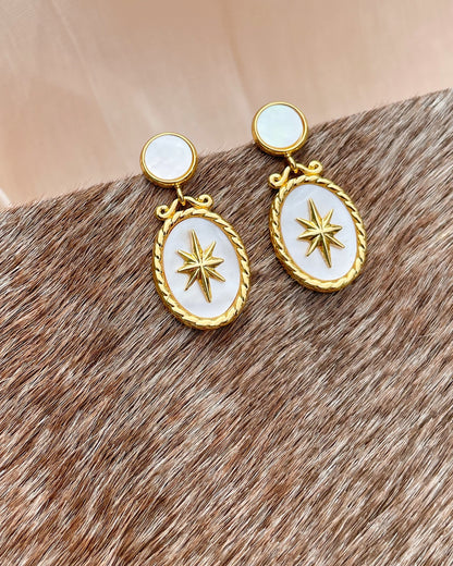 Mother of Pearl Star Earring