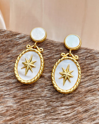 Mother of Pearl Star Earring