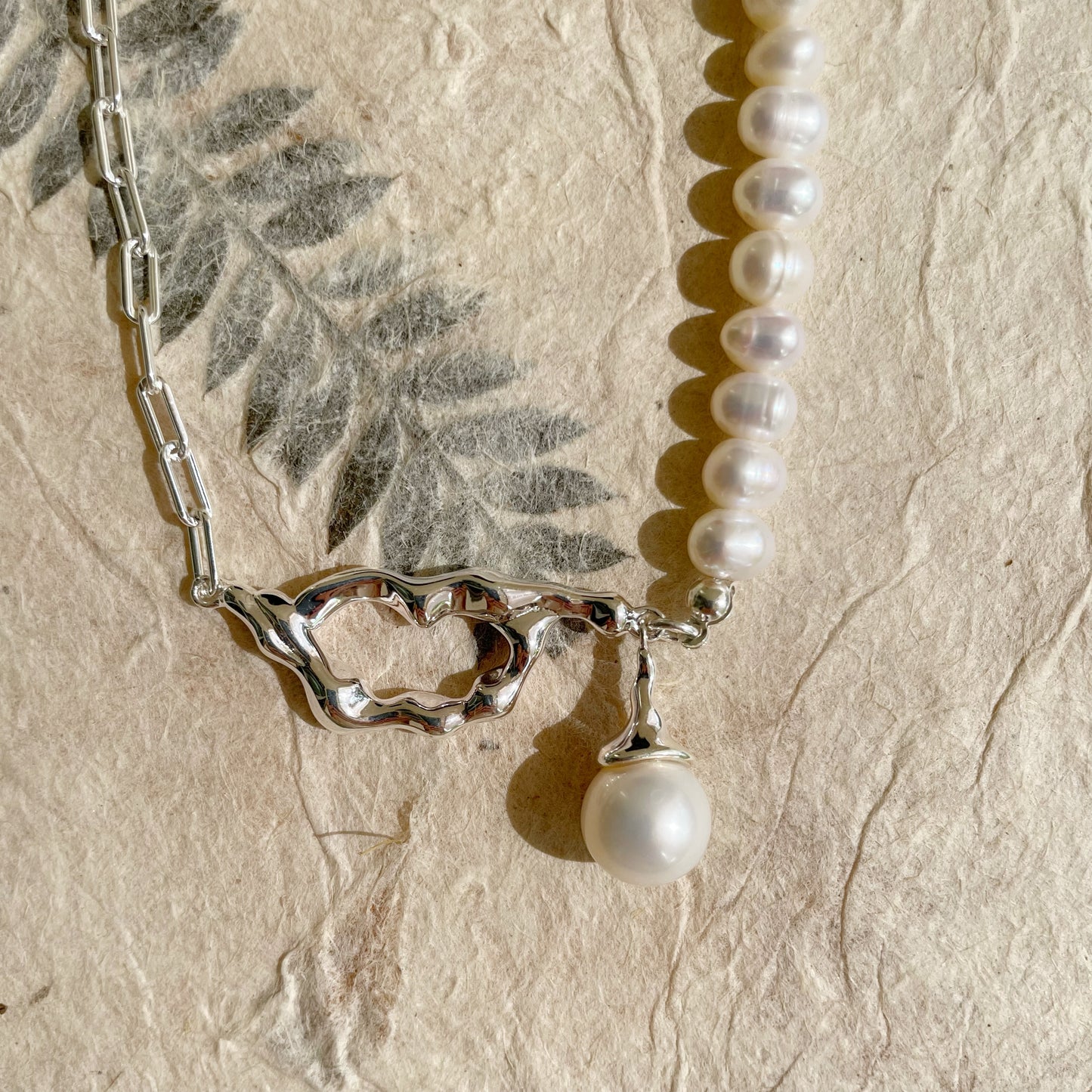 925 Sterling Silver Pearl Necklace