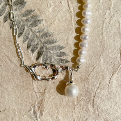 925 Sterling Silver Pearl Necklace