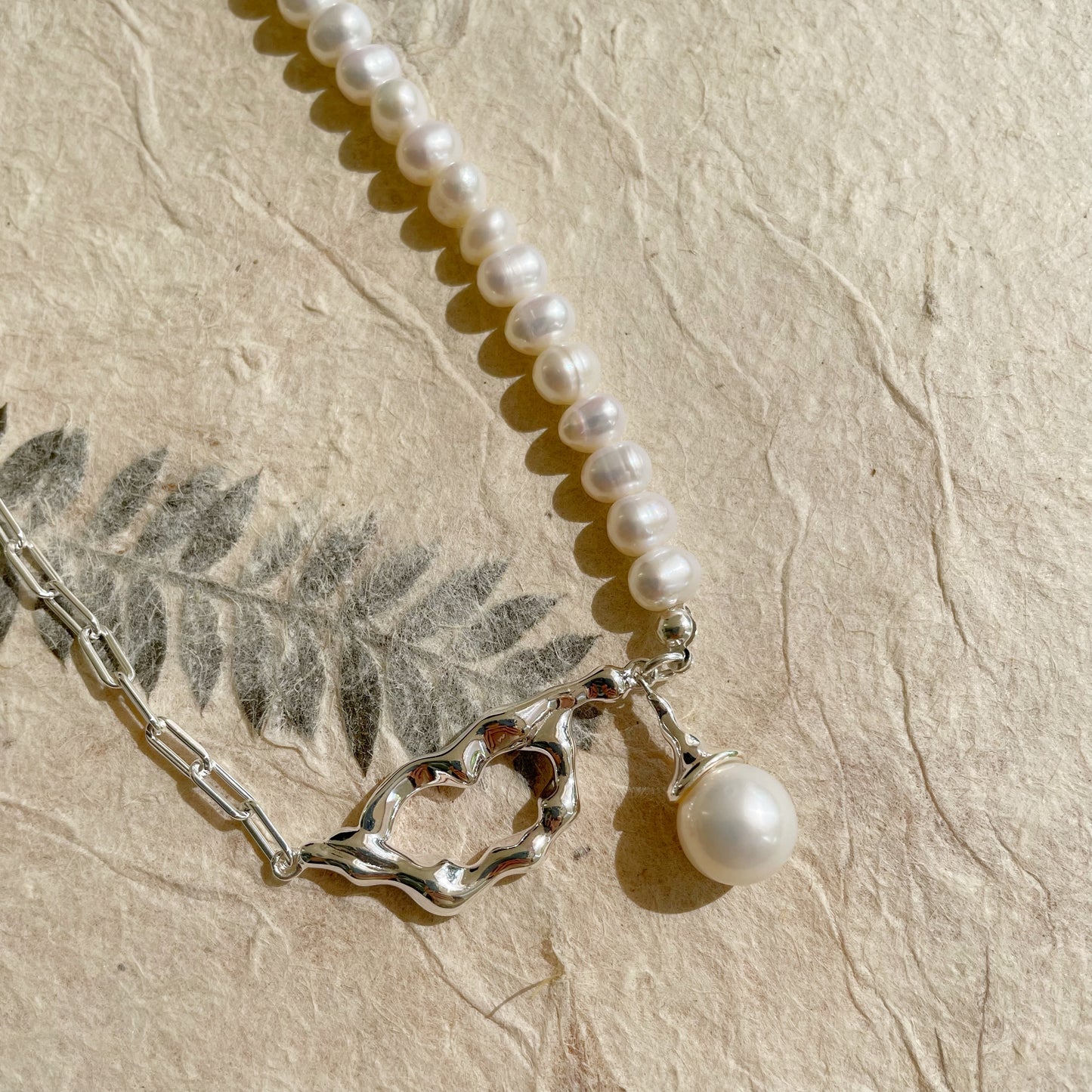 925 Sterling Silver Pearl Necklace