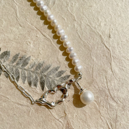 925 Sterling Silver Pearl Necklace